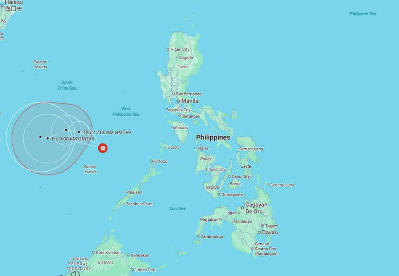 Dự báo đường đi của bão Koto. (Nguồn: Cơ quan Khí tượng Nhật Bản)