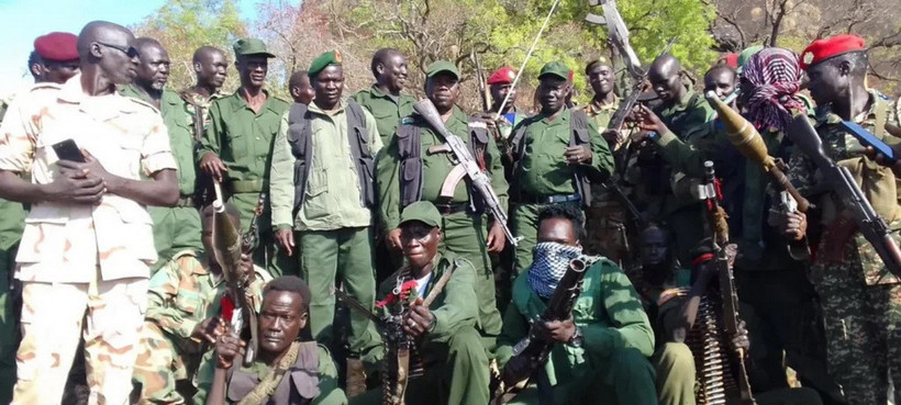 Lực lượng SPLA-IO tại một địa điểm không được tiết lộ ở Nam Sudan. (Nguồn: sudanspost)