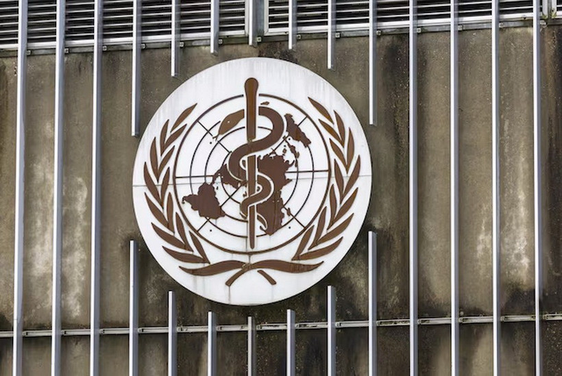 Logo Tổ chức Y tế Thế giới (WHO) ở Geneva, Thụy Sĩ. (Nguồn: Reuters)