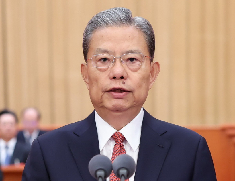 Ủy viên trưởng Ủy ban Thường vụ Nhân đại toàn quốc Trung Quốc Triệu Lạc Tế. (Ảnh: THX/TTXVN)