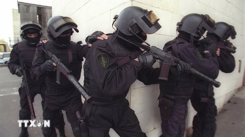 Lực lượng an ninh Liên bang Nga thực hiện nhiệm vụ chống khủng bố. (Ảnh: Sputniknews/TTXVN)