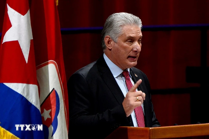 Chủ tịch Cuba Miguel Diaz-Canel. (Ảnh: AFP/TTXVN)