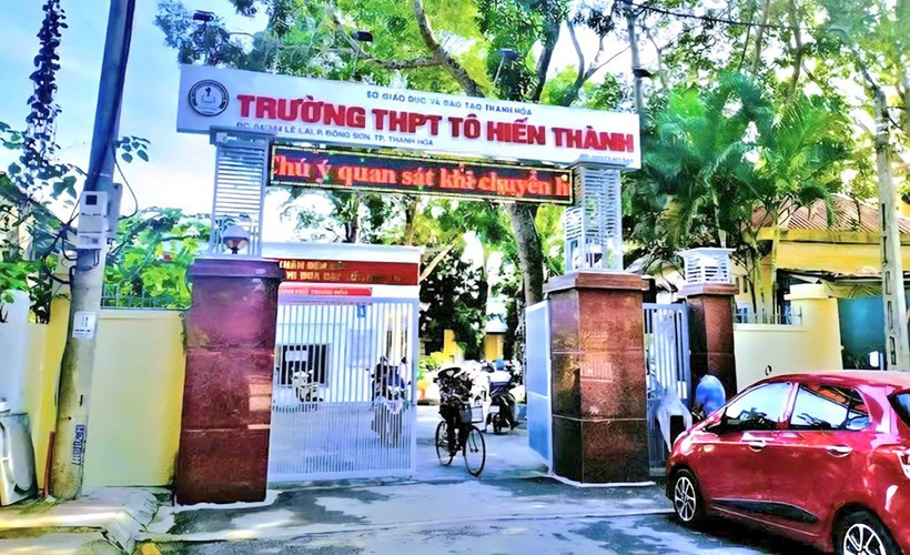 Trường THPT Tô Hiến Thành, Thanh Hóa. (Ảnh: Báo Văn hóa)