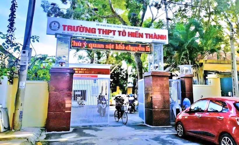 Trường THPT Tô Hiến Thành, Thanh Hóa. (Ảnh: Báo Văn hóa)