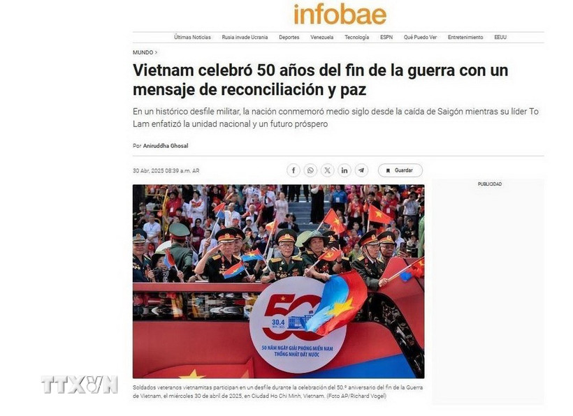Ảnh chụp màn hình bài viết. (Ảnh: Diệu Hương/TTXVN)
