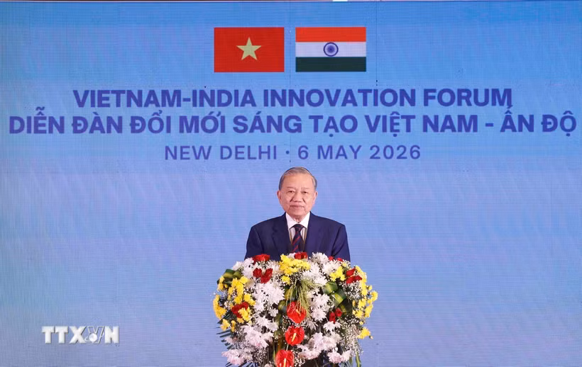 Tổng Bí thư, Chủ tịch nước Tô Lâm phát biểu tại Diễn đàn Đổi mới Sáng tạo. (Ảnh: Thống Nhất/TTXVN)