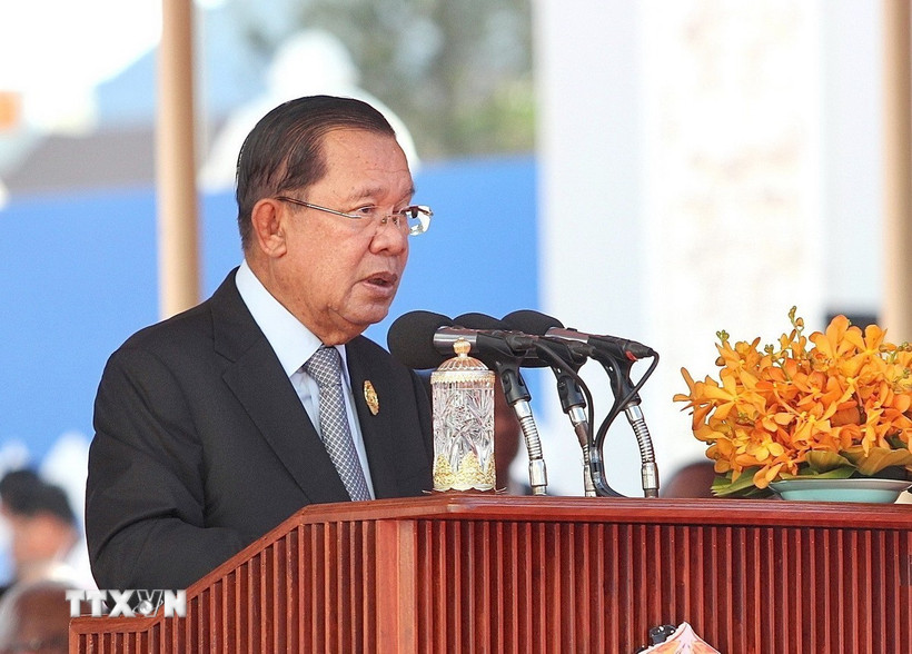 Chủ tịch Thượng viện, Chủ tịch đảng Nhân dân Campuchia (CPP) Hun Sen. (Ảnh: Quang Anh/TTXVN)