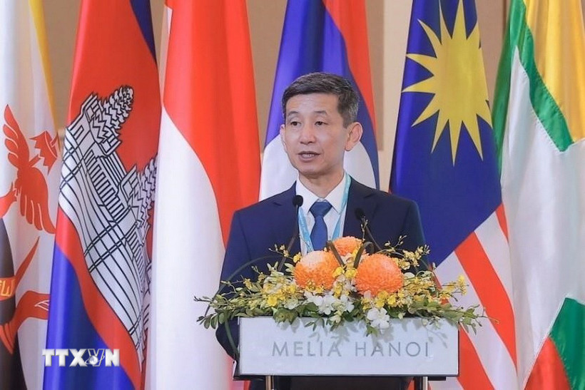 Phó Giáo sư-Tiến sỹ Nguyễn Danh Hoàng Việt, Cục trưởng Cục Thể dục thể thao Việt Nam phát biểu khai mạc. (Ảnh: Minh Quyết/TTXVN)