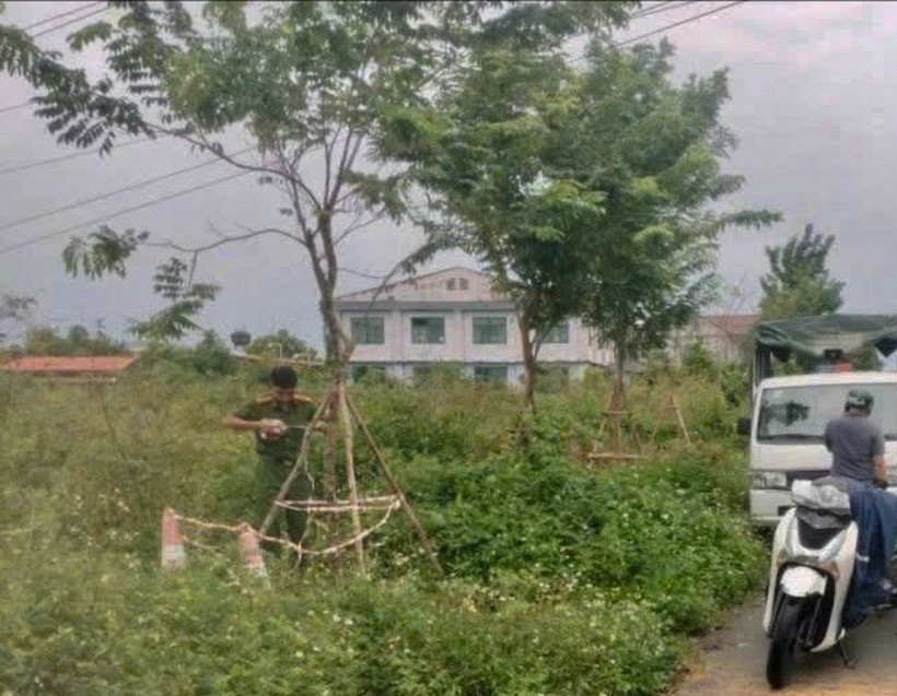 Khu vực phát hiện sự việc. (Ảnh: Báo Quảng Ngãi)