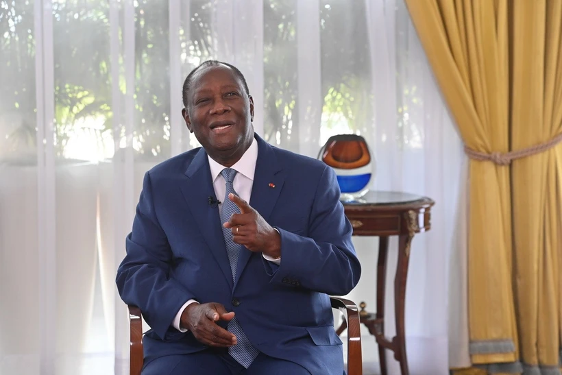 Tổng thống Côte d'Ivoire Alassane Ouattara. (Ảnh: AFP/TTXVN)