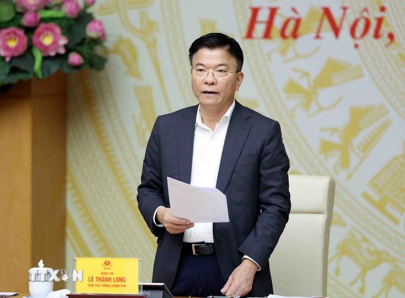 Phó Thủ tướng Lê Thành Long phát biểu. (Ảnh: TTXVN)