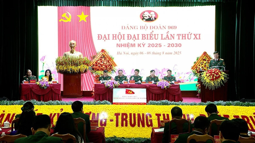 Đại hội Đại biểu Đảng bộ Đoàn 969 lần thứ XI, nhiệm kỳ 2025-2030, (Nguồn: VOV)
