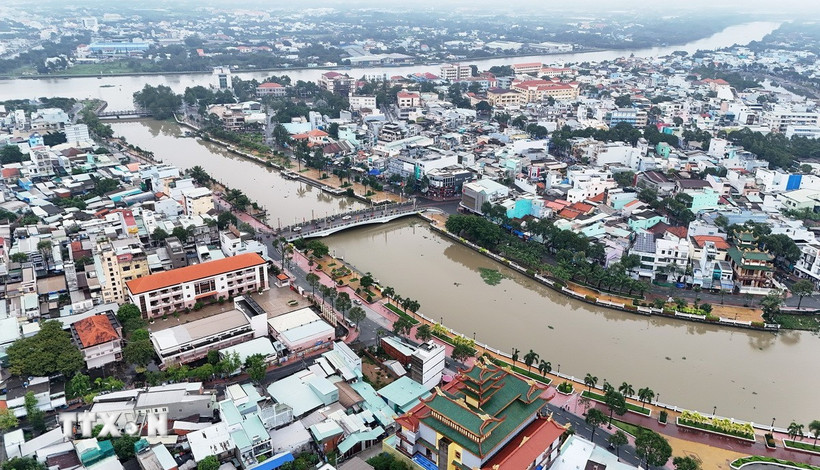 Một góc Tân An ngày nay. (Ảnh: Hồng Đạt/TTXVN)