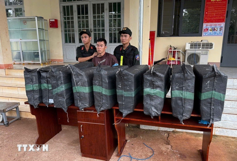 Tang vật vụ án. (Ảnh: Đậu Tất Thành/TTXVN)