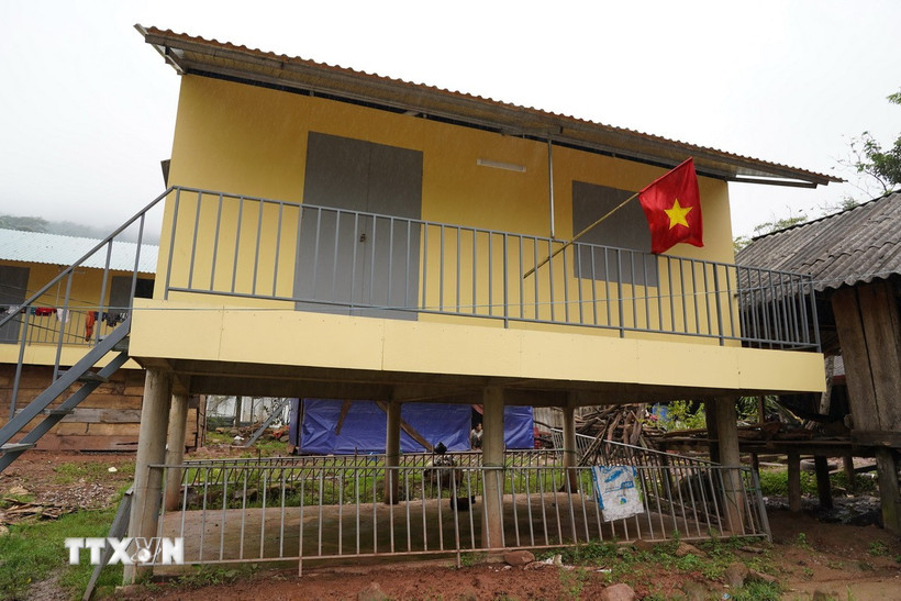 Ngôi nhà mới khang trang tại xã miền núi Quảng Trị. (Ảnh: Thanh Thủy/TTXVN)