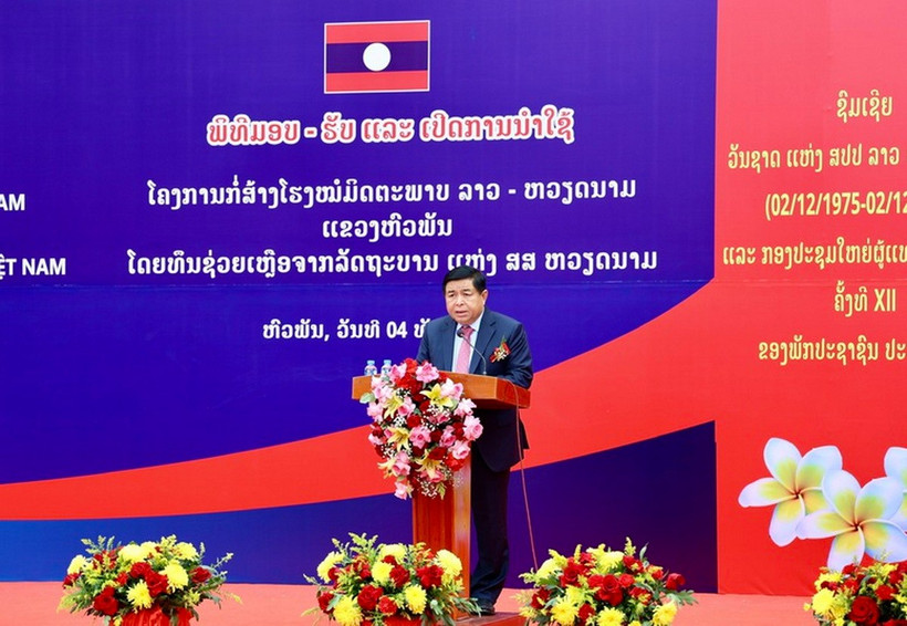 Phó Thủ tướng Nguyễn Chí Dũng phát biểu tại Lễ Khánh thành. (Ảnh: Báo Chính phủ)