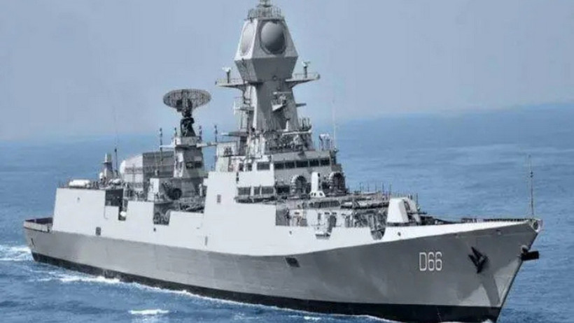 Tàu khu trục Ấn Độ tham gia tập trận. (Ảnh: Hải quân Ấn Độ)