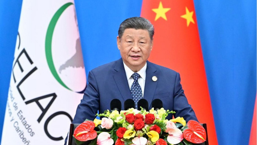 Chủ tịch Trung Quốc Tập Cận Bình phát biểu tại lễ khai mạc Hội nghị Bộ trưởng lần thứ tư của Diễn đàn Trung Quốc và Cộng đồng các quốc gia Mỹ Latinh và Caribe tại Bắc Kinh, Trung Quốc, ngày 13/5. (Ảnh: Tân hoa xã)