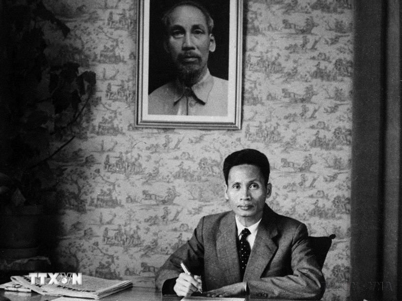 Phó Thủ tướng Phạm Văn Đồng tại Hội nghị Geneva, năm 1954. (Ảnh: Võ Năng An/TTXVN)