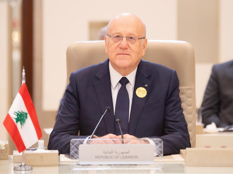 Thủ tướng lâm thời Liban Najib Mikati nhấn mạnh lệnh ngừng bắn là "bước cơ bản" hướng tới việc khôi phục sự ổn định trong khu vực. (Ảnh: THX/TTXVN)