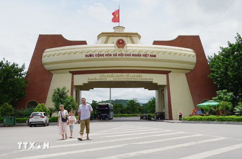 Cửa khẩu Quốc tế Lao Bảo, Quảng Trị. (Ảnh: Thanh Thủy/TTXVN)