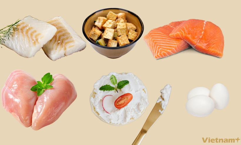 Các loại protein nạc nên bổ sung hằng ngày để tốt cho sức khỏe. (Ảnh: Vietnam+)