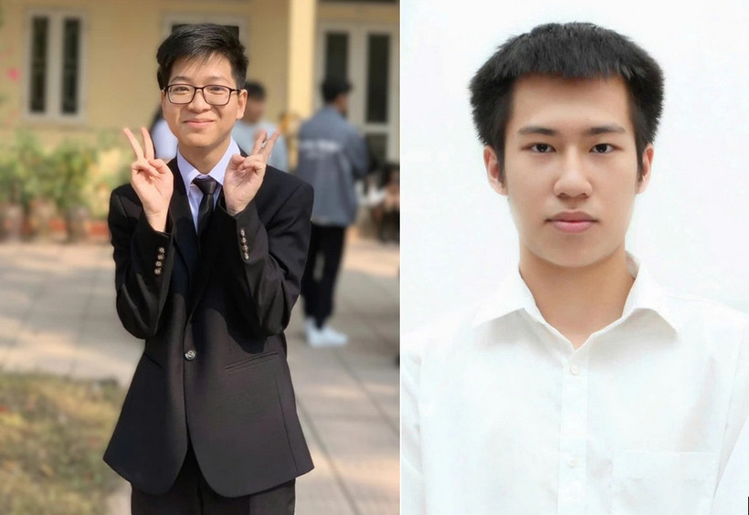 Hai thủ khoa toàn quốc khối A00 là nam sinh Hà Nội: Nguyễn Nam Phong (trái) và Nguyễn Tự Quyết.