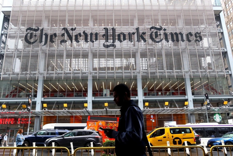 Trụ sở báo New York Times tại Mỹ. (Ảnh: Getty)