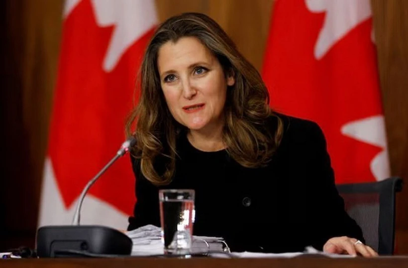 Cựu Phó Thủ tướng Chrystia Freeland là một ứng cử viên sáng giá cho chức Thủ tướng Canada. (Ảnh: Reuters/TTXVN)