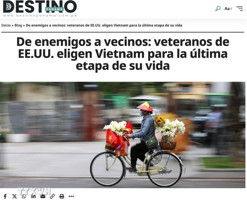 Bài báo “Từ kẻ thù thành láng giềng: Cựu binh Mỹ chọn Việt Nam cho chương cuối cuộc đời” đã khắc họa chân thực hành trình hòa giải đầy nhân văn giữa những người lính năm xưa. (Ảnh: Mai Phương/TTXVN)