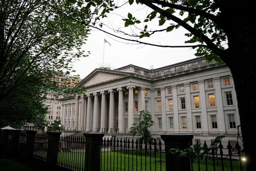 Tòa nhà Bộ Tài chính Mỹ ở Washington, DC. (Ảnh: Bloomberg)
