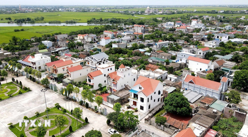 Một góc xã Vân Trường, huyện Tiền Hải, Thái Bình. (Ảnh: Thế Duyệt/TTXVN)