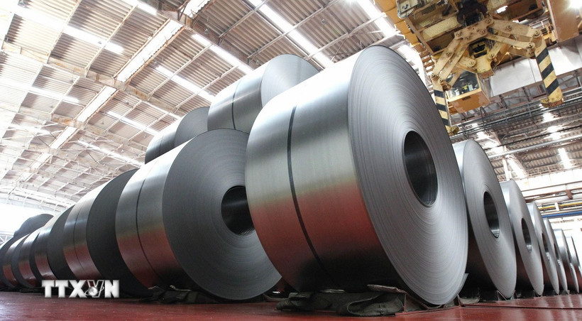 Sản phẩm thép cuộn do Công ty thép Hyundai sản xuất. (Ảnh: Yonhap/TTXVN)