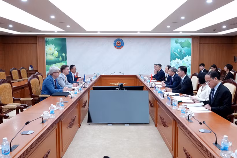 Toàn cảnh buổi làm việc. (Nguồn: Bộ Tài chính)