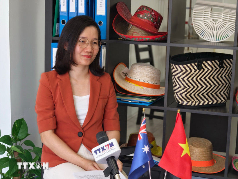 B&agrave; Trần Thị Thanh Mỹ, Ph&oacute; Tổng L&atilde;nh sự, Trưởng Cơ quan Thương vụ Việt Nam tại Australia. (Ảnh: Trung Trang/TTXVN)