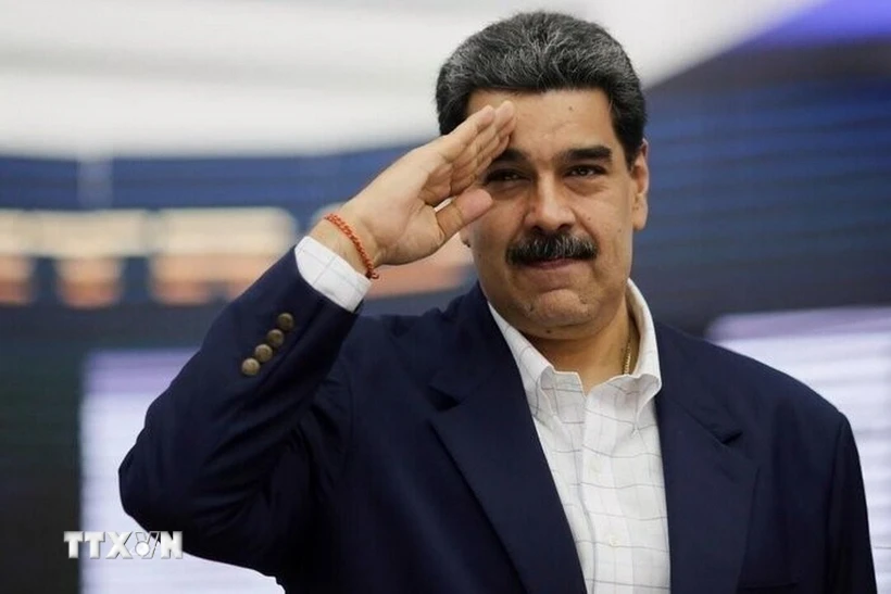 Ông Nicolas Maduro đắc cử Tổng thống Venezuela nhiệm kỳ thứ 3. (Ảnh: IRNA/TTXVN)