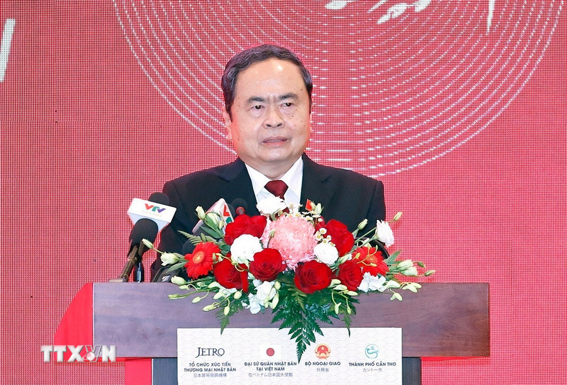 Chủ tịch Quốc hội Trần Thanh Mẫn phát biểu. (Ảnh: Doãn Tấn/TTXVN)