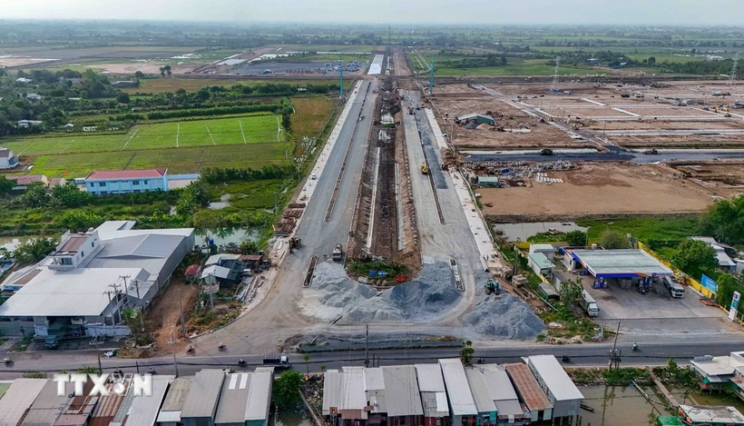 Khu công nghiệp VSIP Cần Thơ có diện tích 293,7ha, nằm trên địa bàn xã Vĩnh Trinh, huyện Vĩnh Thạnh, thành phố Cần Thơ. (Ảnh: Thanh Liêm/TTXVN)