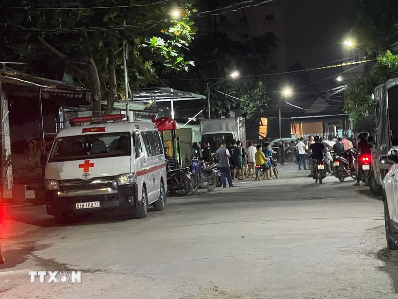 Hiện trường nơi xảy ra vụ việc. (Ảnh: Huyền Trang/TTXVN)