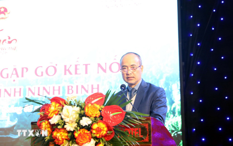 Ông Nguyễn Trung Kiên, Chủ nhiệm Ủy ban Nhà nước về người Việt Nam ở nước ngoài phát biểu tại Chương trình. (Ảnh: Đại Nghĩa/TTXVN)