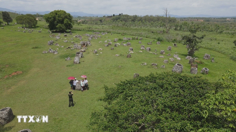 Điểm du lịch Cánh đồng Chum tại Xiengkhouang, Lào. (Ảnh: Bá Thành/TTXVN)