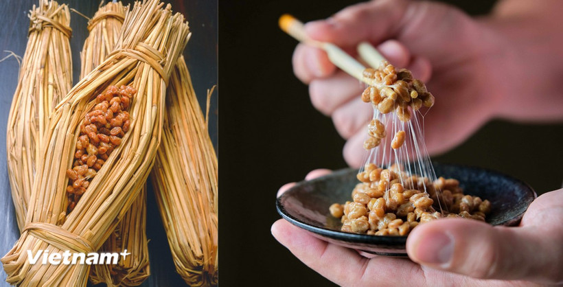 Natto - món đậu nành lên men trứ danh của Nhật Bản. (Ảnh: Vietnam+)