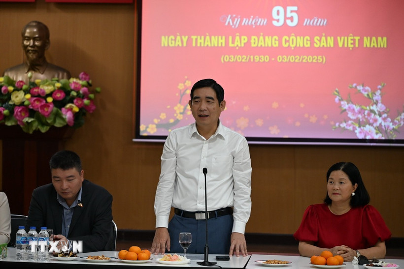 Đại sứ Việt Nam tại Thái Lan Phạm Việt Hùng phát biểu tại buổi lễ. (Ảnh: Huy Tiến/TTXVN)