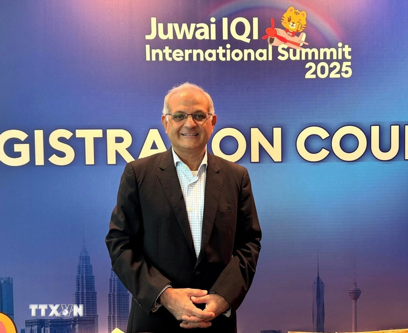 Nhà kinh tế trưởng Shan Saeed tại sự kiện của Juwai IQI. (Ảnh: Viên Luyến/TTXVN)