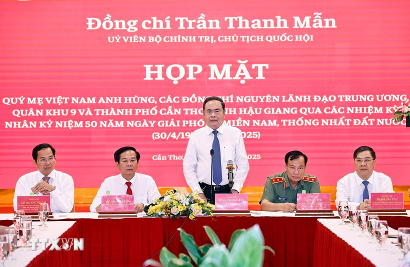 Chủ tịch Quốc hội Trần Thanh Mẫn phát biểu. (Ảnh: Doãn Tấn/TTXVN)