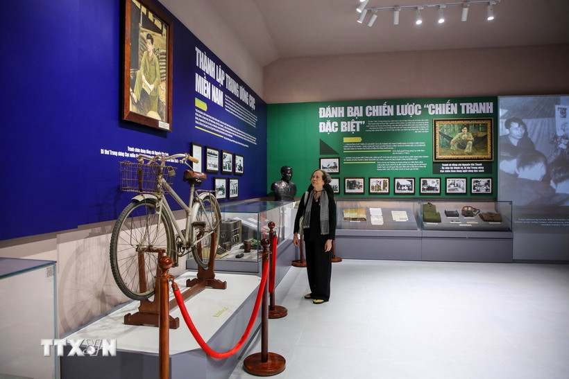 Nhà trưng bày Khu Di tích lịch sử Quốc gia đặc biệt Căn cứ Trung ương Cục miền Nam - nơi lưu giữ nhiều hình ảnh, hiện vật quý giá về quá trình lãnh đạo cách mạng miền Nam. (Ảnh: Giang Phương/TTXVN)