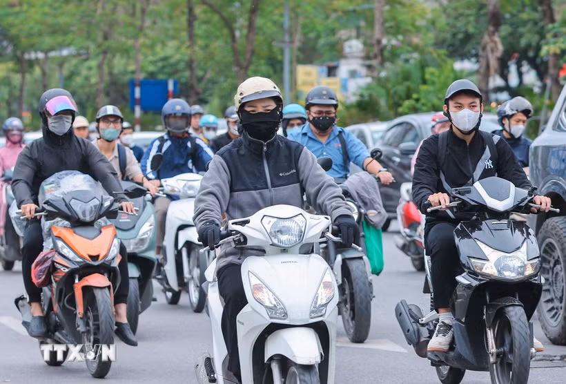 Không khí lạnh giúp Hà Nội cải thiện ô nhiễm. (Ảnh: Hoàng Hiếu/TTXVN)
