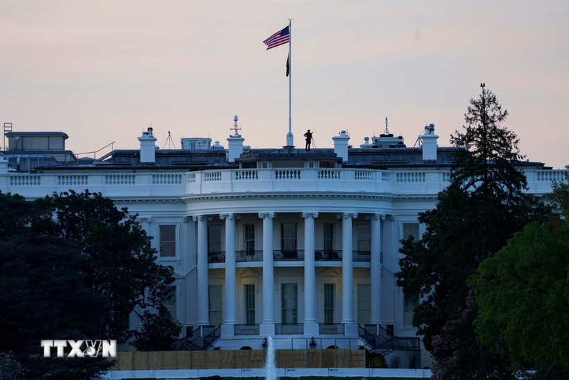 Nhà Trắng tại Washington, D.C., Mỹ. (Ảnh: THX/TTXVN)