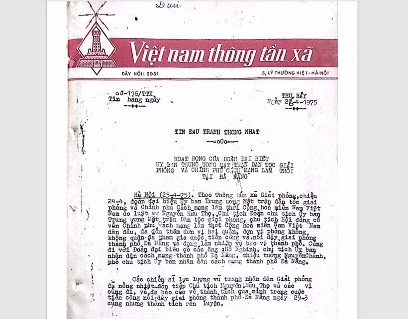 Tin chiến thắng miền Nam ngày 26/4/1975 qua bản tin của Thông tấn xã Việt Nam