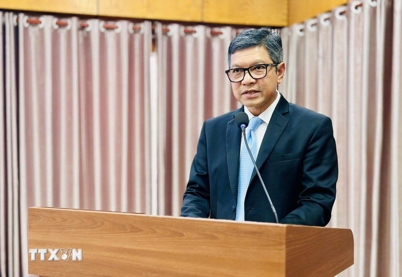 Đại sứ Indonesia tại Việt Nam Denny Abdi phát biểu tại tọa đàm. (Ảnh: Việt Đức/TTXVN)